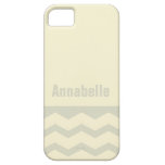 modelo de zigzag del galón - beige natural iPhone 5 cobertura