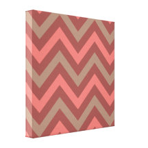 Modelo de zigzag rojo impresión en lona estirada