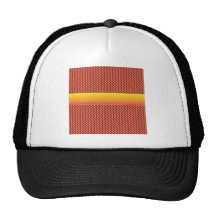 Modelo de zigzag rojo y amarillo gorros bordados