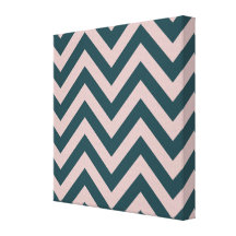 Modelo de zigzag rosado y azul impresion de lienzo