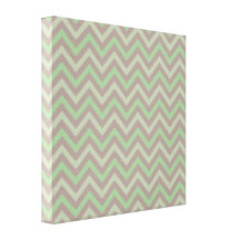 Modelo de zigzag verde claro lienzo envuelto para galerias