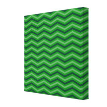 Modelo de zigzag verde impresión en lienzo estirada