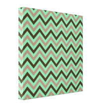 Modelo de zigzag verde lona estirada galerías