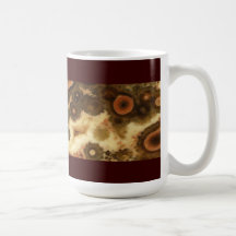 Modelo del arte abstracto del jaspe del océano tazas de café
