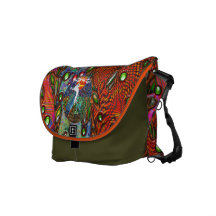 Modelo del arte bohemio y arte abstractos orgánico bolsas messenger