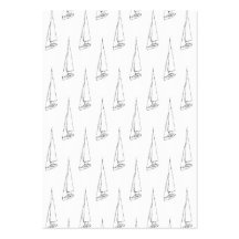 Modelo del barco de navegación. Blanco y negro. Tarjetas De Visita