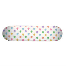 Modelo del cerdo del arco iris en blanco patines personalizados