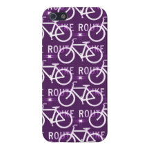Modelo del ciclista de la bici de Fixie de la ruta iPhone 5 Funda