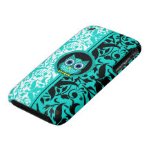 modelo del damasco con el búho iPhone 3 Case-Mate carcasas