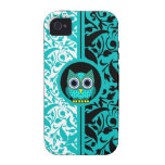 modelo del damasco con el caso del iPhone 4 del bú Vibe iPhone 4 Fundas