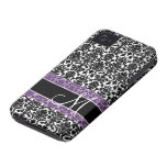 Modelo del damasco con el monograma Case-Mate iPhone 4 coberturas