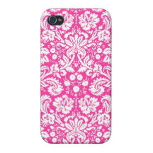 Modelo del damasco de las rosas fuertes iPhone 4 cobertura