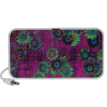 Modelo del diseño del arte moderno de las flores notebook altavoz