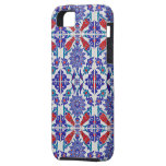 Modelo del diseño floral de la baldosa cerámica iPhone 5 protectores