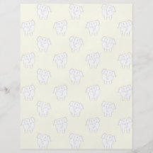 Modelo del elefante blanco en amarillo tarjetón