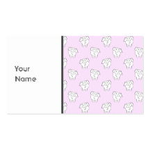 Modelo del elefante blanco en rosa tarjeta personal