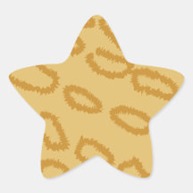 Modelo del estampado de animales del Ocelot, Brown Pegatina Forma De Estrella