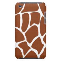 Modelo del estampado de girafa de Brown Barely There iPod Funda