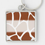 Modelo del estampado de girafa de Brown Llaveros