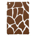 Modelo del estampado de girafa en Brown oscuro fundas ipad mini
