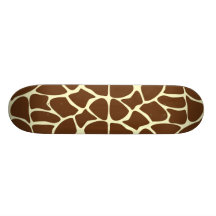 Modelo del estampado de girafa en Brown oscuro Patineta Personalizada