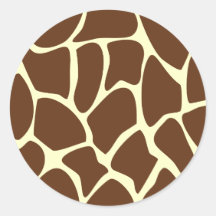 Modelo del estampado de girafa en Brown oscuro Pegatinas