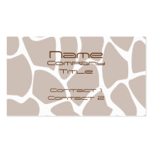 Modelo del estampado de girafa en Brown Tarjeta De Visita
