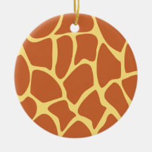 Modelo del estampado de girafa en Brown y amarillo Ornamentos De Reyes
