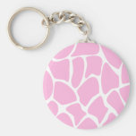 Modelo del estampado de girafa en rosa del caramel llavero