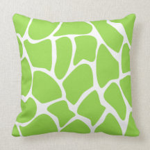 Modelo del estampado de girafa en verde de cal cojin