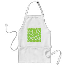Modelo del estampado de girafa en verde de cal delantal