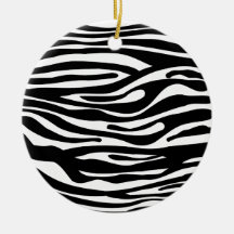 Modelo del estampado de zebra - blanco y negro adorno para reyes