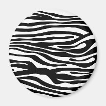 Modelo del estampado de zebra - blanco y negro imanes de nevera