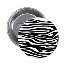 Modelo del estampado de zebra - blanco y negro pin