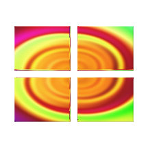 Modelo del extracto del remolino del arco iris impresión de lienzo