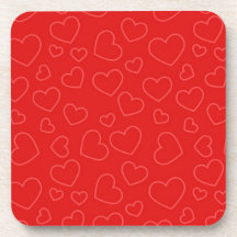 Modelo del fondo del corazón posavasos de bebidas
