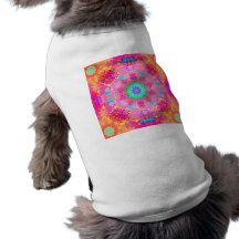 Modelo del fractal de las estrellas y de las burbu camisetas de perrito