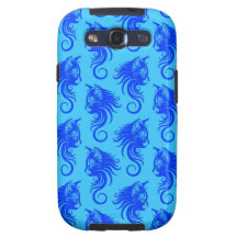 Modelo del gato azul que remolina galaxy s3 cárcasa