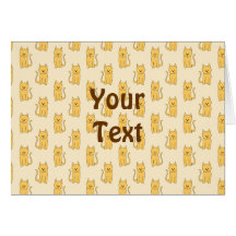 Modelo del gato del jengibre tarjetas