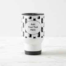 Modelo del gato negro tazas