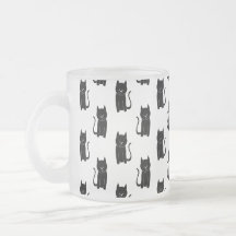 Modelo del gato negro tazas de café
