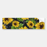 Modelo del girasol del vintage pegatina de parachoque