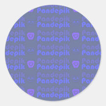 Modelo del indiglow de la cacerola pegatinas redondas