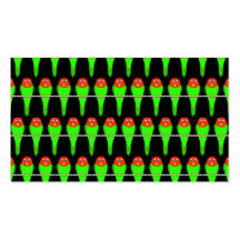 Modelo del pájaro del Parakeet en negro Tarjetas De Negocios