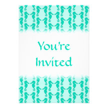 Modelo del Seahorse del trullo Invitaciones Personales