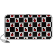 Modelo del tablero de damas de la mariquita altavoz de viajar