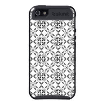 Modelo detallado blanco y negro iPhone 5 protector