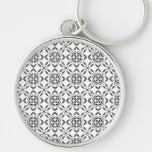 Modelo detallado blanco y negro llaveros personalizados