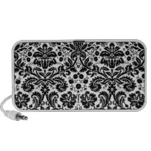 Modelo elegante blanco y negro del damasco mp3 altavoz
