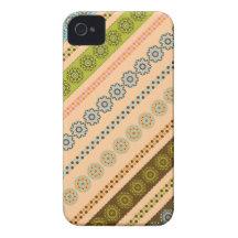 Modelo elegante de la raya de Boho Case-Mate iPhone 4 Fundas